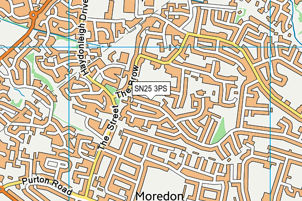 SN25 3PS map - OS VectorMap District (Ordnance Survey) SN25 3PS map - OS VectorMap District (Ordnance Survey)