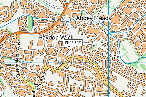 SN25 3PZ map - OS VectorMap District (Ordnance Survey) SN25 3PZ map - OS VectorMap District (Ordnance Survey)