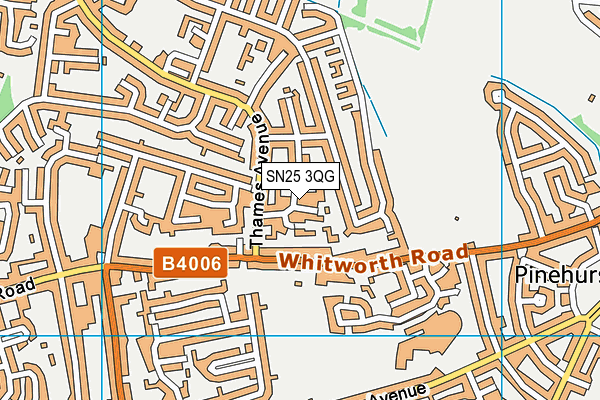 SN25 3QG map - OS VectorMap District (Ordnance Survey) SN25 3QG map - OS VectorMap District (Ordnance Survey)