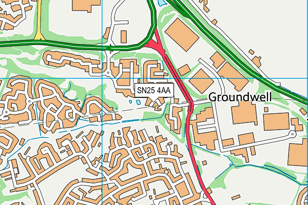 SN25 4AA map - OS VectorMap District (Ordnance Survey) SN25 4AA map - OS VectorMap District (Ordnance Survey)