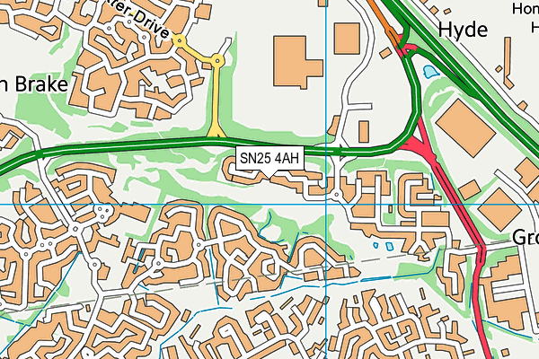 SN25 4AH map - OS VectorMap District (Ordnance Survey)