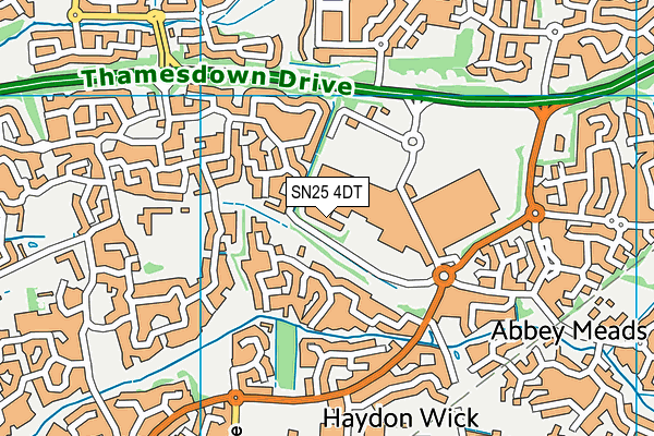 SN25 4DT map - OS VectorMap District (Ordnance Survey)