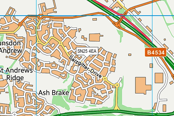 SN25 4EA map - OS VectorMap District (Ordnance Survey) SN25 4EA map - OS VectorMap District (Ordnance Survey)