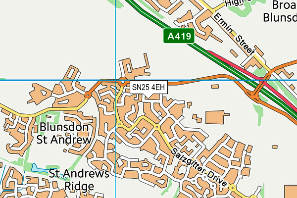 SN25 4EH map - OS VectorMap District (Ordnance Survey) SN25 4EH map - OS VectorMap District (Ordnance Survey)