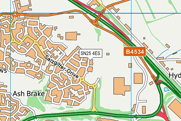 SN25 4ES map - OS VectorMap District (Ordnance Survey) SN25 4ES map - OS VectorMap District (Ordnance Survey)