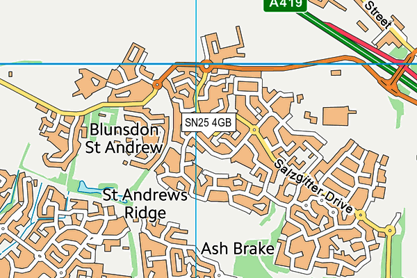 SN25 4GB map - OS VectorMap District (Ordnance Survey)