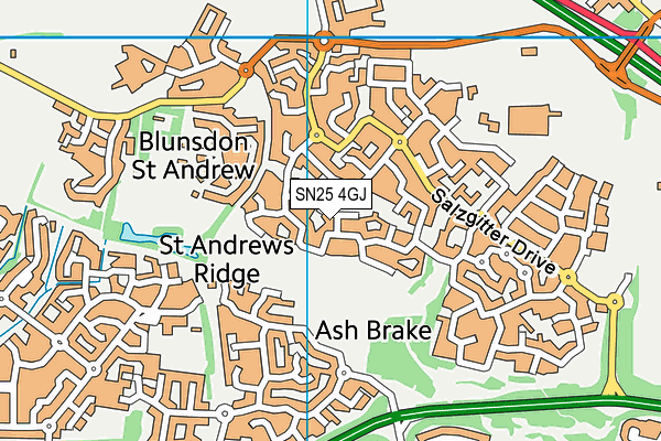 SN25 4GJ map - OS VectorMap District (Ordnance Survey)