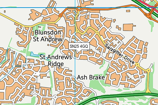 SN25 4GQ map - OS VectorMap District (Ordnance Survey)