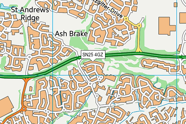 SN25 4GZ map - OS VectorMap District (Ordnance Survey)