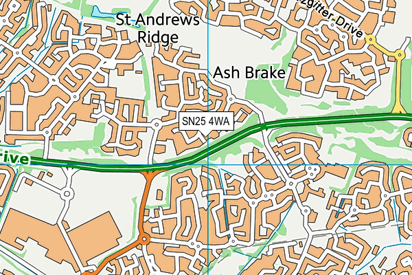 SN25 4WA map - OS VectorMap District (Ordnance Survey) SN25 4WA map - OS VectorMap District (Ordnance Survey)
