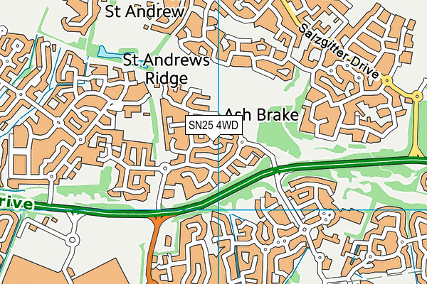 SN25 4WD map - OS VectorMap District (Ordnance Survey) SN25 4WD map - OS VectorMap District (Ordnance Survey)