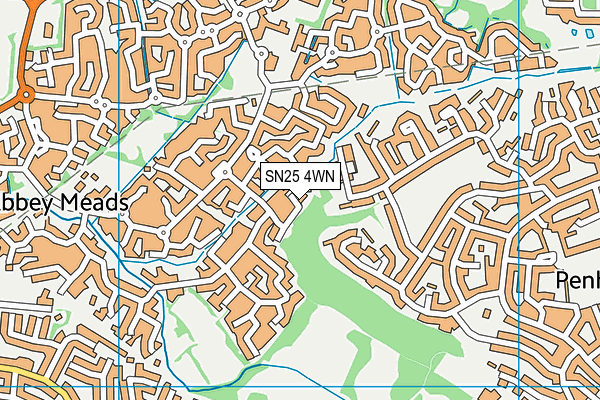 SN25 4WN map - OS VectorMap District (Ordnance Survey) SN25 4WN map - OS VectorMap District (Ordnance Survey)