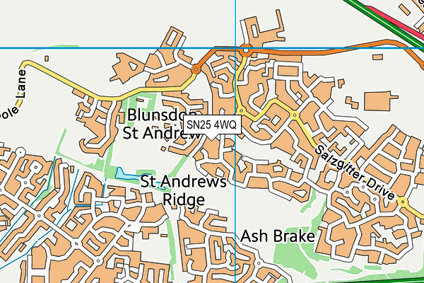 SN25 4WQ map - OS VectorMap District (Ordnance Survey) SN25 4WQ map - OS VectorMap District (Ordnance Survey)