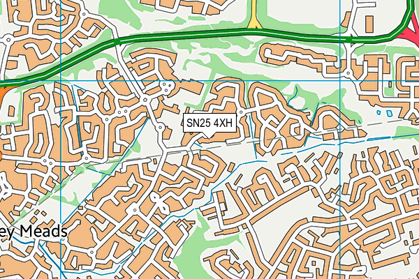 SN25 4XH map - OS VectorMap District (Ordnance Survey) SN25 4XH map - OS VectorMap District (Ordnance Survey)