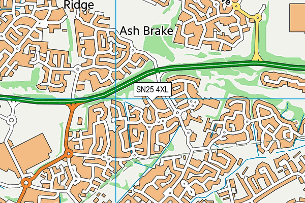 SN25 4XL map - OS VectorMap District (Ordnance Survey) SN25 4XL map - OS VectorMap District (Ordnance Survey)