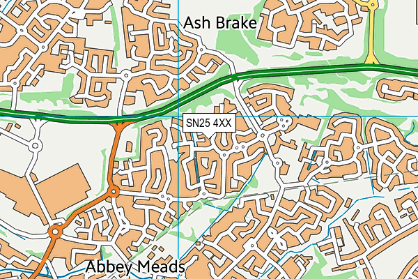 SN25 4XX map - OS VectorMap District (Ordnance Survey) SN25 4XX map - OS VectorMap District (Ordnance Survey)