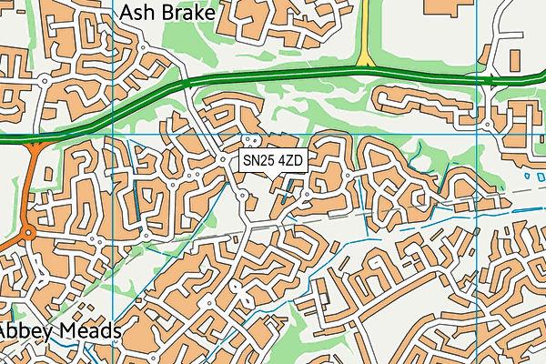 SN25 4ZD map - OS VectorMap District (Ordnance Survey) SN25 4ZD map - OS VectorMap District (Ordnance Survey)
