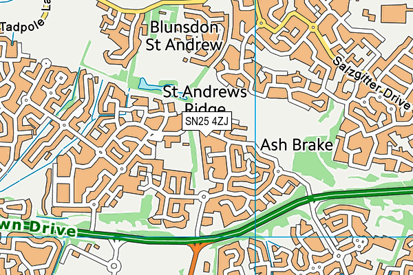 SN25 4ZJ map - OS VectorMap District (Ordnance Survey) SN25 4ZJ map - OS VectorMap District (Ordnance Survey)