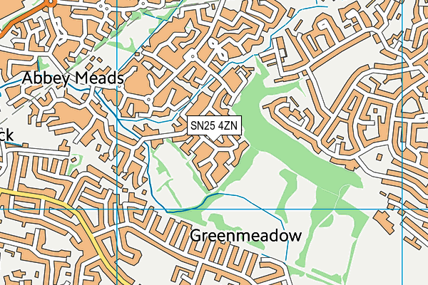 SN25 4ZN map - OS VectorMap District (Ordnance Survey) SN25 4ZN map - OS VectorMap District (Ordnance Survey)