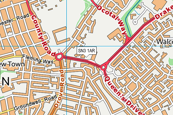 SN3 1AR map - OS VectorMap District (Ordnance Survey) SN3 1AR map - OS VectorMap District (Ordnance Survey)