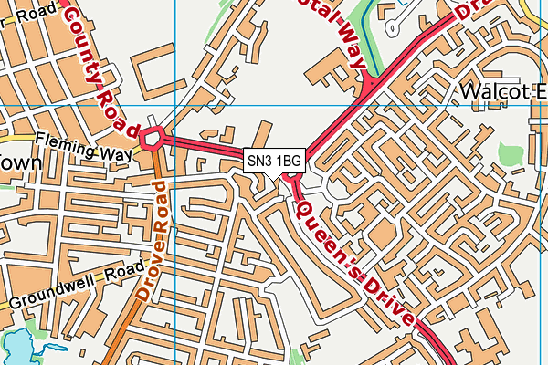 SN3 1BG map - OS VectorMap District (Ordnance Survey) SN3 1BG map - OS VectorMap District (Ordnance Survey)