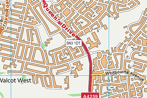 SN3 1DT map - OS VectorMap District (Ordnance Survey)