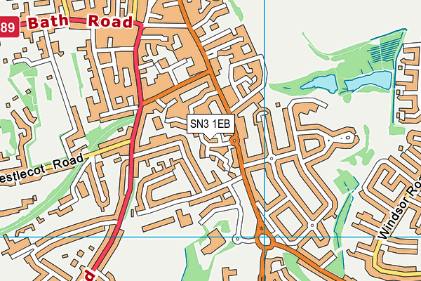 SN3 1EB map - OS VectorMap District (Ordnance Survey) SN3 1EB map - OS VectorMap District (Ordnance Survey)