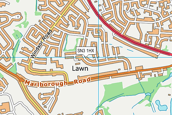 SN3 1HX map - OS VectorMap District (Ordnance Survey) SN3 1HX map - OS VectorMap District (Ordnance Survey)