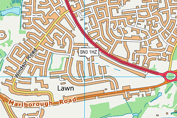 SN3 1HZ map - OS VectorMap District (Ordnance Survey) SN3 1HZ map - OS VectorMap District (Ordnance Survey)
