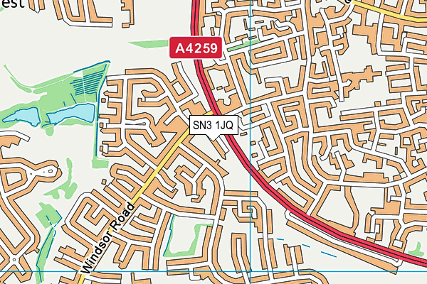 SN3 1JQ map - OS VectorMap District (Ordnance Survey) SN3 1JQ map - OS VectorMap District (Ordnance Survey)