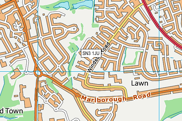 SN3 1JU map - OS VectorMap District (Ordnance Survey) SN3 1JU map - OS VectorMap District (Ordnance Survey)