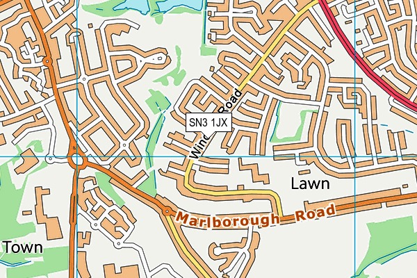 SN3 1JX map - OS VectorMap District (Ordnance Survey) SN3 1JX map - OS VectorMap District (Ordnance Survey)