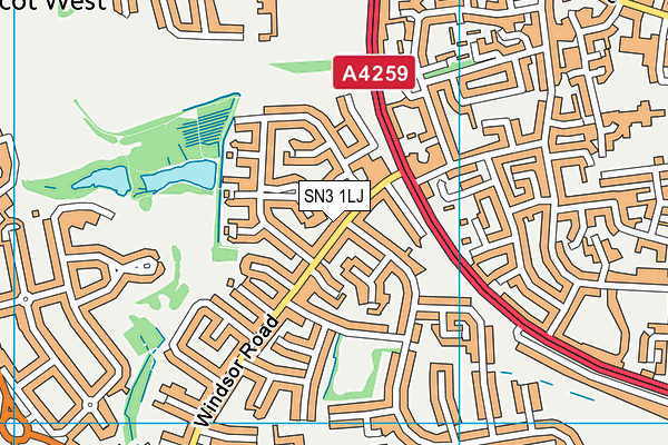 SN3 1LJ map - OS VectorMap District (Ordnance Survey) SN3 1LJ map - OS VectorMap District (Ordnance Survey)