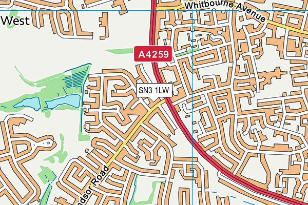 SN3 1LW map - OS VectorMap District (Ordnance Survey) SN3 1LW map - OS VectorMap District (Ordnance Survey)
