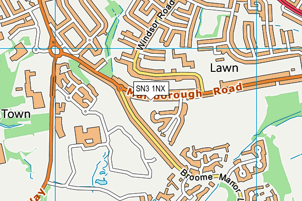 SN3 1NX map - OS VectorMap District (Ordnance Survey) SN3 1NX map - OS VectorMap District (Ordnance Survey)