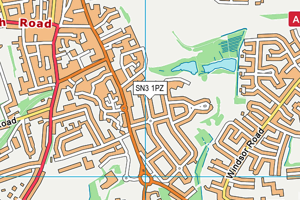 SN3 1PZ map - OS VectorMap District (Ordnance Survey) SN3 1PZ map - OS VectorMap District (Ordnance Survey)