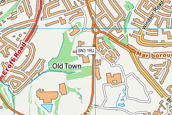 SN3 1RJ map - OS VectorMap District (Ordnance Survey) SN3 1RJ map - OS VectorMap District (Ordnance Survey)