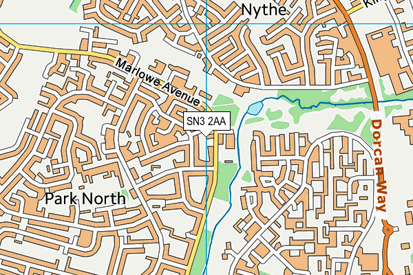 SN3 2AA map - OS VectorMap District (Ordnance Survey) SN3 2AA map - OS VectorMap District (Ordnance Survey)