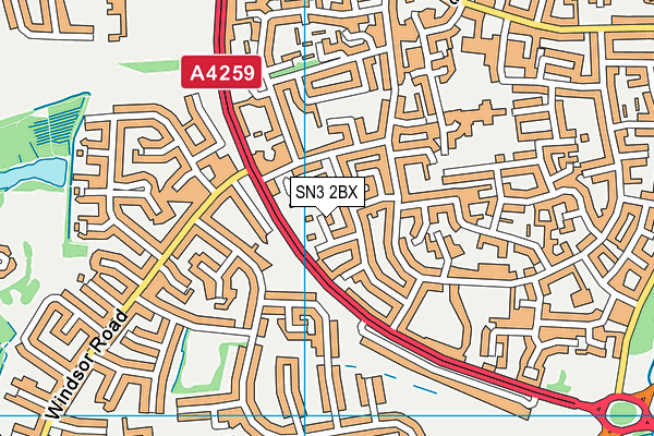SN3 2BX map - OS VectorMap District (Ordnance Survey) SN3 2BX map - OS VectorMap District (Ordnance Survey)