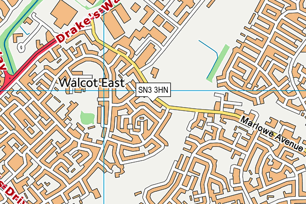 SN3 3HN map - OS VectorMap District (Ordnance Survey) SN3 3HN map - OS VectorMap District (Ordnance Survey)