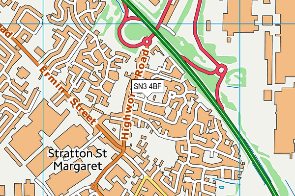 SN3 4BF map - OS VectorMap District (Ordnance Survey) SN3 4BF map - OS VectorMap District (Ordnance Survey)