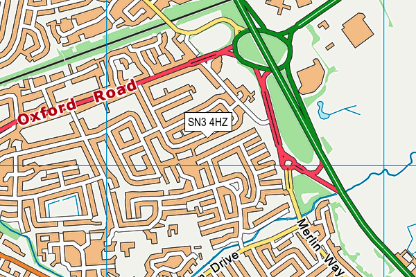 SN3 4HZ map - OS VectorMap District (Ordnance Survey) SN3 4HZ map - OS VectorMap District (Ordnance Survey)