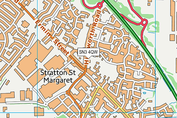 SN3 4QW map - OS VectorMap District (Ordnance Survey) SN3 4QW map - OS VectorMap District (Ordnance Survey)