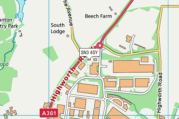 SN3 4SY map - OS VectorMap District (Ordnance Survey) SN3 4SY map - OS VectorMap District (Ordnance Survey)