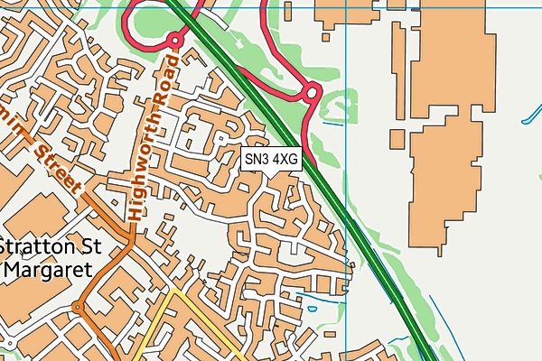SN3 4XG map - OS VectorMap District (Ordnance Survey) SN3 4XG map - OS VectorMap District (Ordnance Survey)