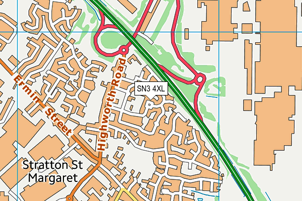 SN3 4XL map - OS VectorMap District (Ordnance Survey)