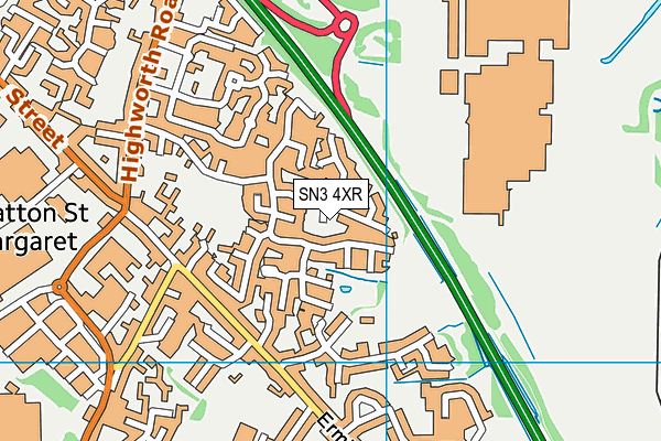 SN3 4XR map - OS VectorMap District (Ordnance Survey) SN3 4XR map - OS VectorMap District (Ordnance Survey)