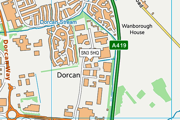 SN3 5HQ map - OS VectorMap District (Ordnance Survey) SN3 5HQ map - OS VectorMap District (Ordnance Survey)