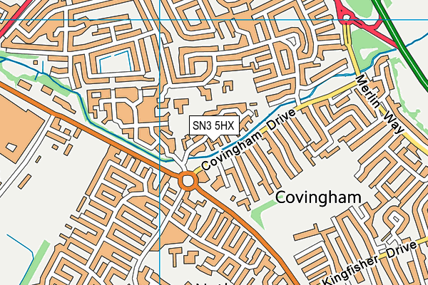 SN3 5HX map - OS VectorMap District (Ordnance Survey) SN3 5HX map - OS VectorMap District (Ordnance Survey)