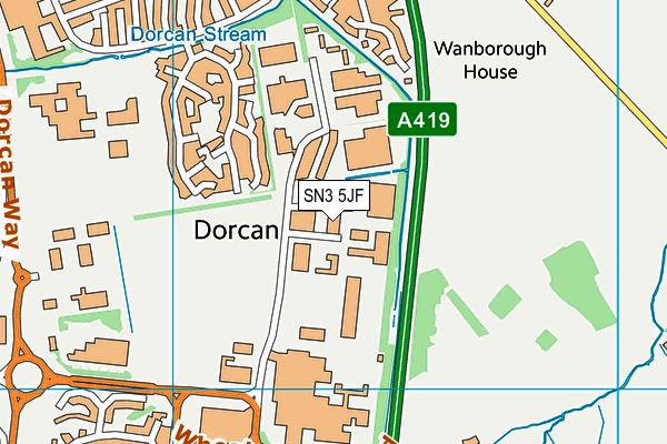 SN3 5JF map - OS VectorMap District (Ordnance Survey) SN3 5JF map - OS VectorMap District (Ordnance Survey)